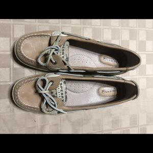 SPERRY Tan Cheetah Leather‎ Slip On Loafer Boat